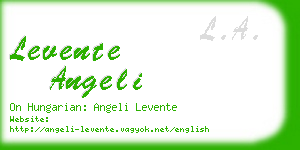 levente angeli business card